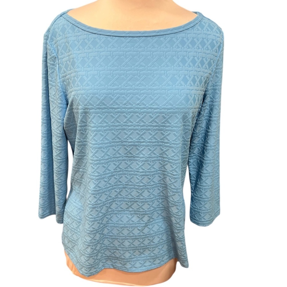 J. McLaughlin Honeycomb Jacquard Catalina Cloth Top - XL